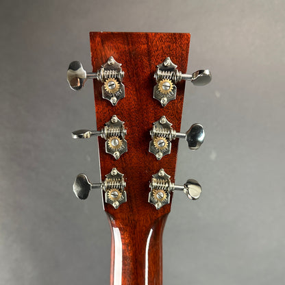 Back of headstock of Used 2005 Collings CW Mh A Natural.