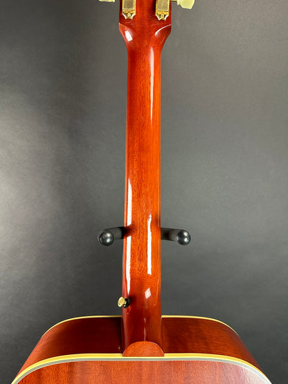 Back of neck of Used 2022 Gibson 1960 Hummingbird Cherry Sunburst.