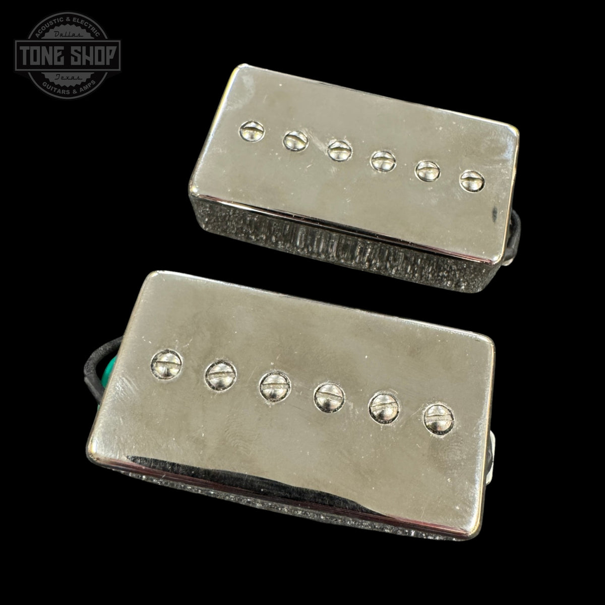 Top of Used Lindy Fralin P90 Nickel Pickup Set TSS7636.