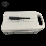 White carrying case with a black Microphone on a white background, featuring 'Tone Shop' logo.