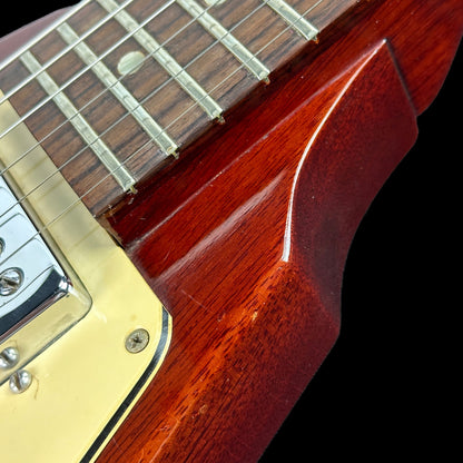 Neck joint of Vintage 1971 Gibson Flying V Medallion #145.