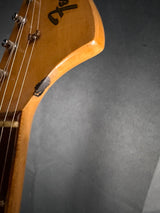 Damage/wear on Vintage 1964 Fender Duo-Sonic Refinished Natural.