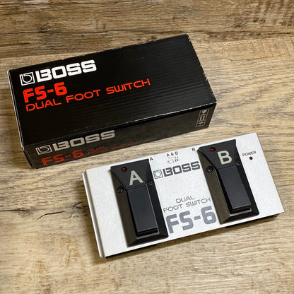 Top angle of Used Boss FS-6 Dual Foot Switch w/box TSU15702.