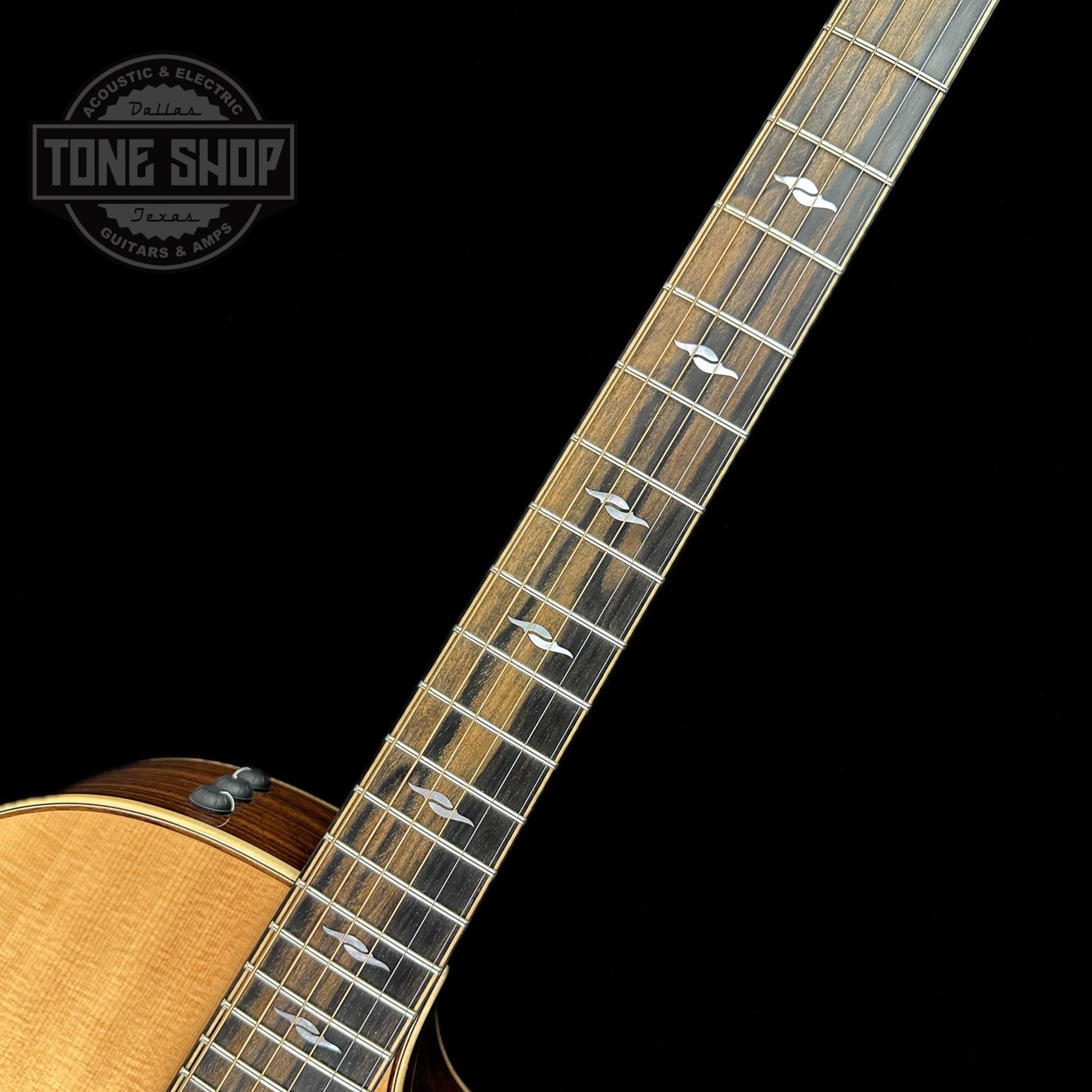 Fretboard of Used 2019 Taylor 814ce Natural.