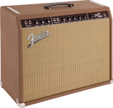 Fender guitar amplifier with wicker texture on a white background