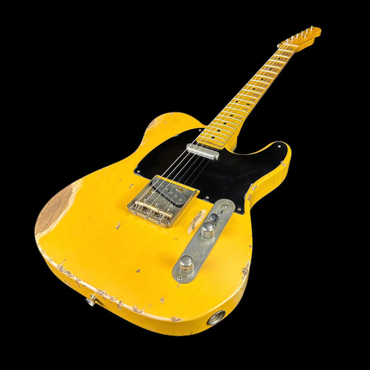 Front angle of Nash T-52 Butterscotch Blonde Heavy Aging Ash/MP.