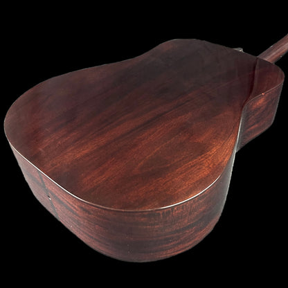 Back angle of Huss & Dalton TD-M Custom Thermo Cured Red Spruce/Sinker Mahogany.