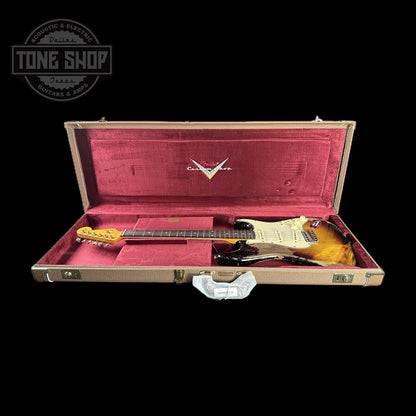 Fender Custom Shop Limited Edition 61 Bone Tone Strat Super Heavy Relic Super Faded Aged 3 Color Sunburst in case.