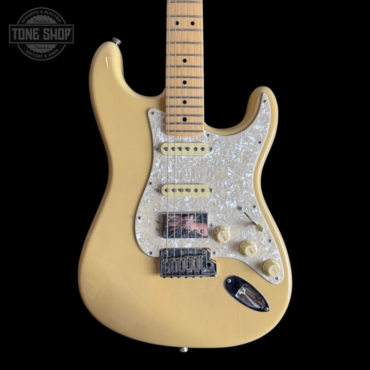 Front of Used 2021 Fender Mod Shop Stratocaster Blonde.