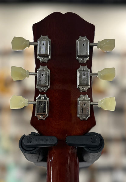 Back of headstock of Used Epiphone Inspired By Gibson ES335 Iced Tea Burst TSS4003