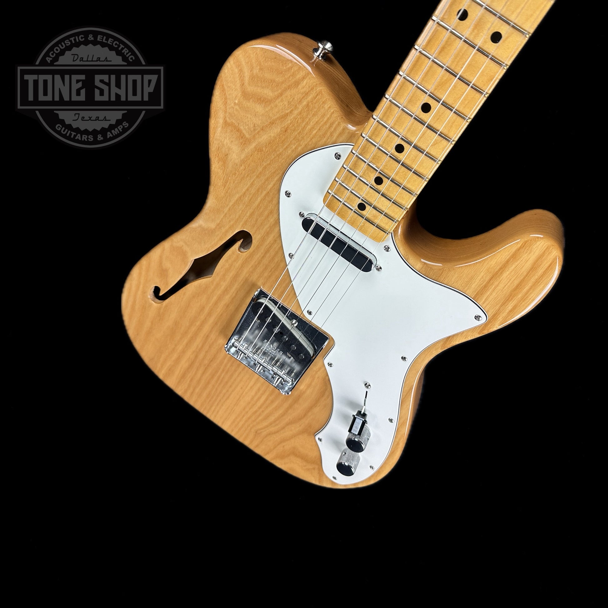 Front angle of Used American Original 60's Telecaster Thinline Aged Natural.