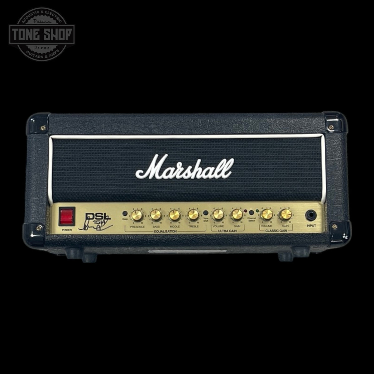 Top of Used Marshall DSL15H 15w Guitar Amplifier Head TSS7275.