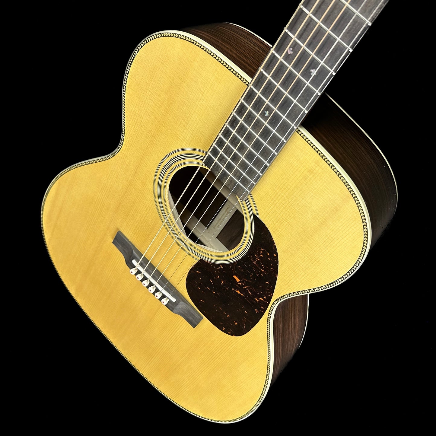 Front angle of Martin Custom Shop 28 Style 0000 Adirondack/WEIR.