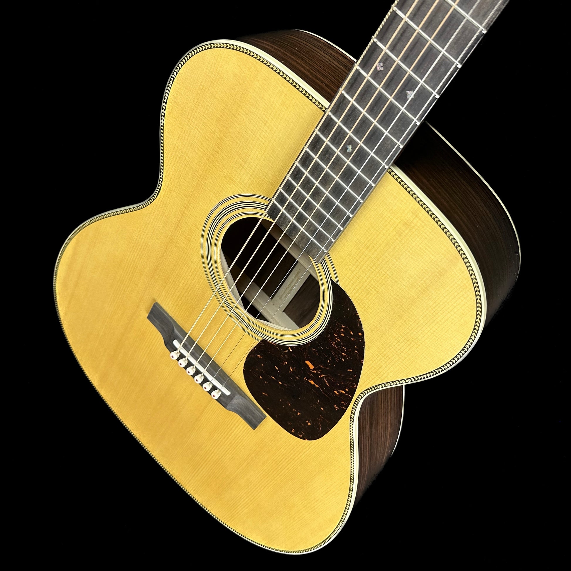 Front angle of Martin Custom Shop 28 Style 0000 Adirondack/WEIR.