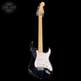 Full frontal of Used Squier Stratocaster Black MP TSS7463.