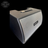 Left side of Used Quilter 101 Mini Head w/ Frontliner 2x8 Cabinet TSS6844.