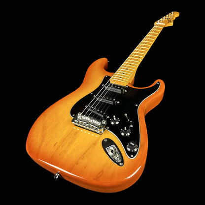 Front angle of Used G&L USA Legacy MN Honeyburst.