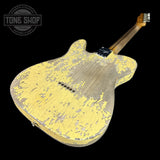 Back angle of Fender Custom Shop Time Machine '54 Tele Super Heavy Relic Super Faded Aged Nocaster Blonde.