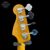 Back of headstock of Used 2019 Fender Ultra P Bass Ultraburst.