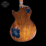 Back of body of sed 2013 Gibson Les Paul Studio Plus Cherry Burst.