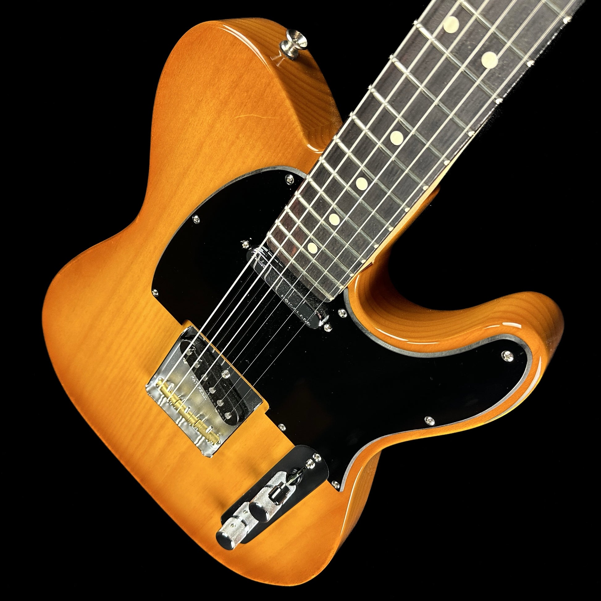 Front angle of Used Fender American Performer Telecaster Honeyburst.