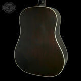 Back angle of Gibson Custom Made 2 Measure J-45 Standard Long Scale Vintage Sunburst.