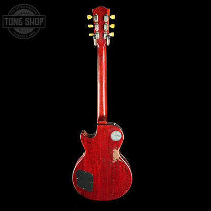 Red electric guitar headstock on a black background with 'Tone Shop' logo.