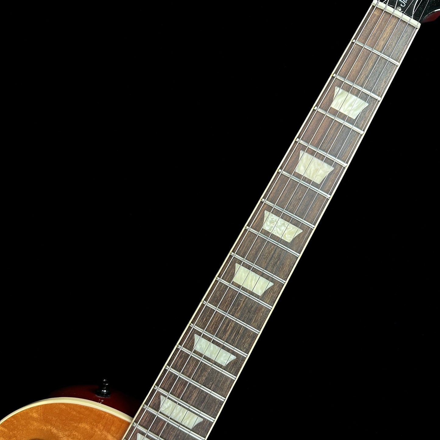 Fretboard of Used Gibson 60s Les Paul Standard/Unburst.