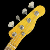 Front of headstock of Nash PB-55 2-Tone Sunburst Heavy Aging Ash/MP White Guard TSG-263.