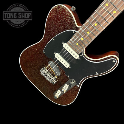 Front angle of Reverend PA2S Pete Anderson Eastsider S Gloss Root Beer Sparkle Tone Shop Exclusive RW.