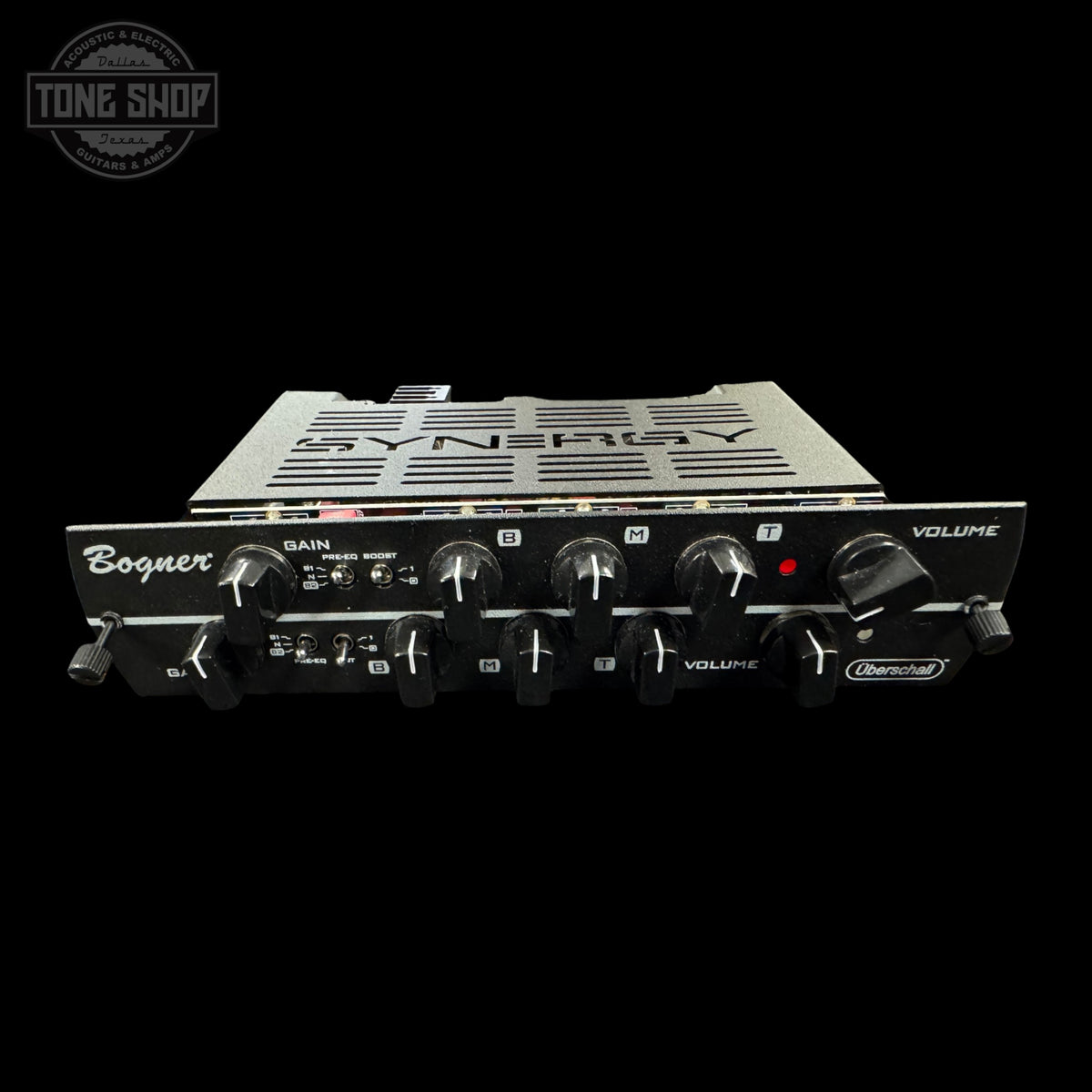 Front of Used Synergy Bogner Uberschall 2-channel Preamp Module.