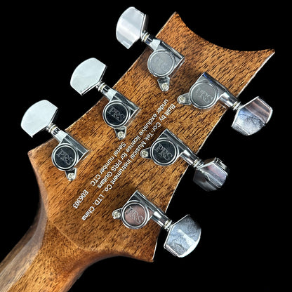 Back of Headstock of Used PRS Angelus A50E Natural.