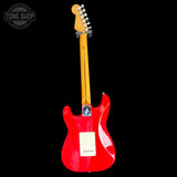Back of Used Squier Stratocaster MIK Red (upgraded tuners, no trem bar) TSS7626.