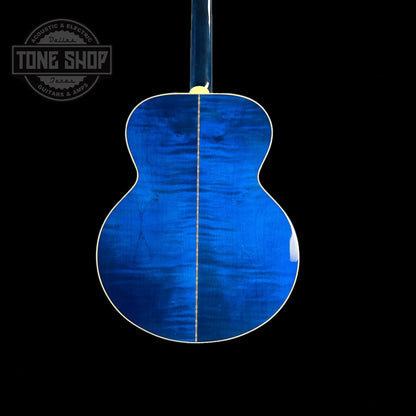 Back of body of Gibson Custom Shop M2M SJ-200 Standard Viper Blue.