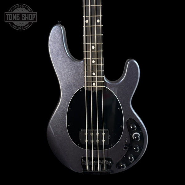 Front of Used Sterling by Music Man Dark Ray Galaxy Shimmer 4 String Bass TSS7012.