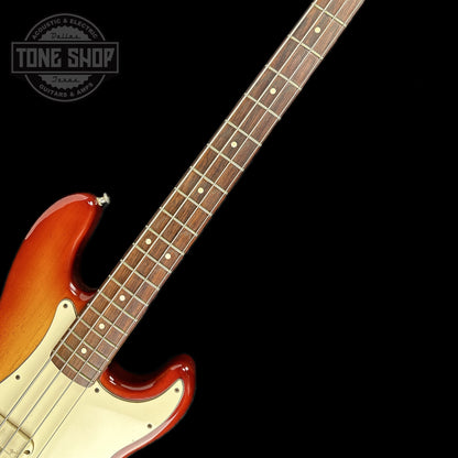 Fretboard of Used 1983 Fender Elite Precision Bass II Sienna Burst.