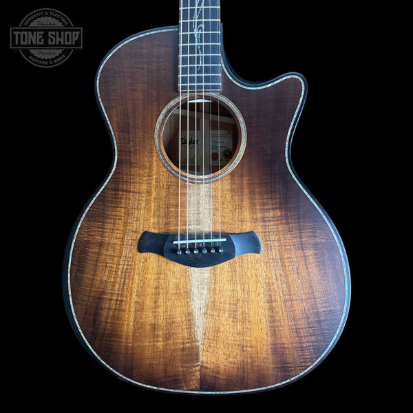 Front of Used 2024 Taylor Builder's Edition K24ce Shaded Edge Burst.