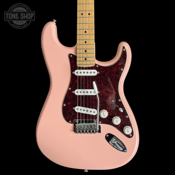 Front of Used 2021 Fender Limited Player Stratocaster Shell Pink.