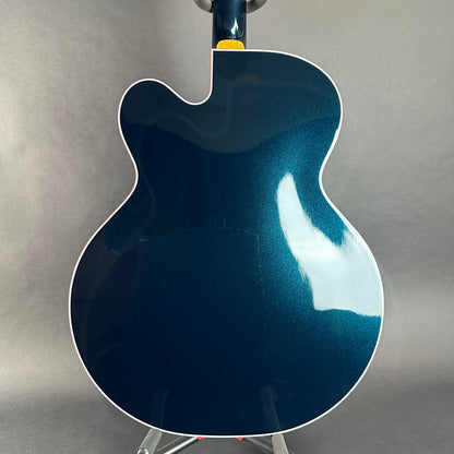 Back of body of Used Gretsch G6136TG Players Falcon Blue.