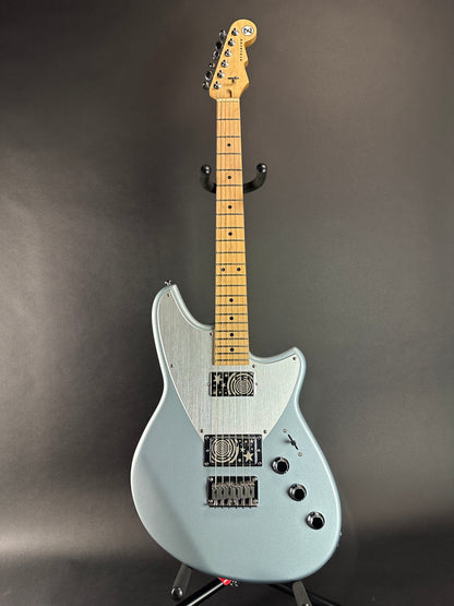 Full front of Used Reverend Billy Corgan Z-One Metallic Silver.