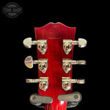 Back of headstock of Used 2020 Gibson Hummingbird Standard Heritage Cherry Burst.