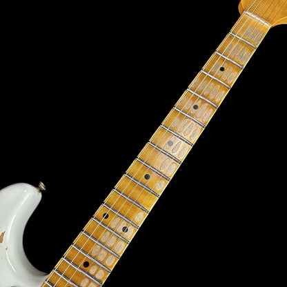 Fretboard of Fender Custom Shop Limited Edition '56 Strat Heavy Relic India Ivory.