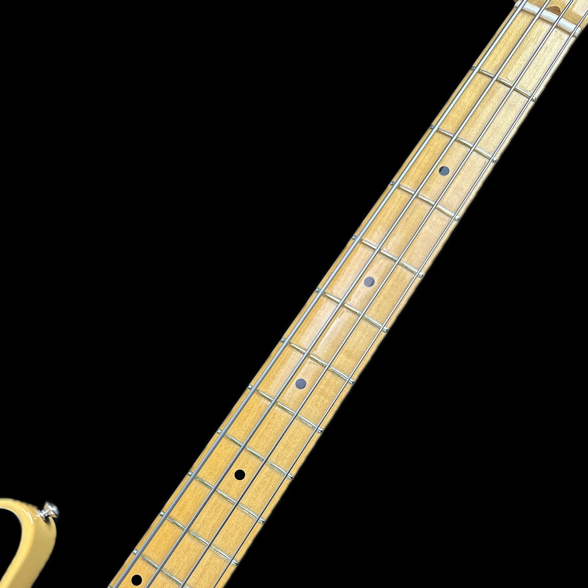 Fretboard of Used Fender Custom Shop '51 Precision Bass Closet Classic.