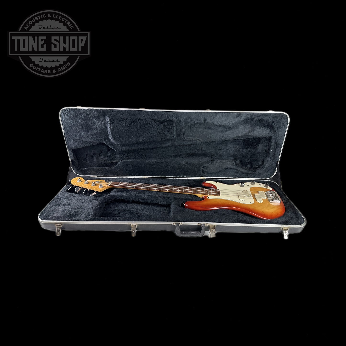 Used 1983 Fender Elite Precision Bass II Sienna Burst in case.