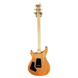 Wooden electric guitar on a white background