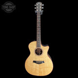 Full frontal of Used Taylor Custom C14ce Bearclaw Sitka/Indian Rosewood.