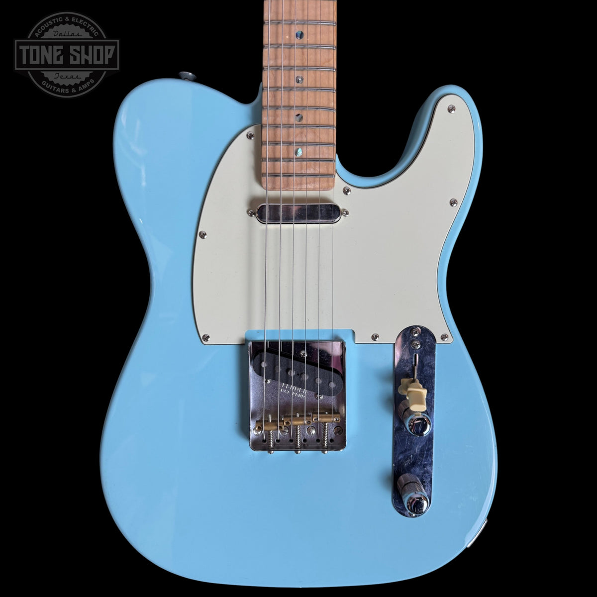 Front of Used T-Style Parts Guitar Robin Egg Blue TSS7672.