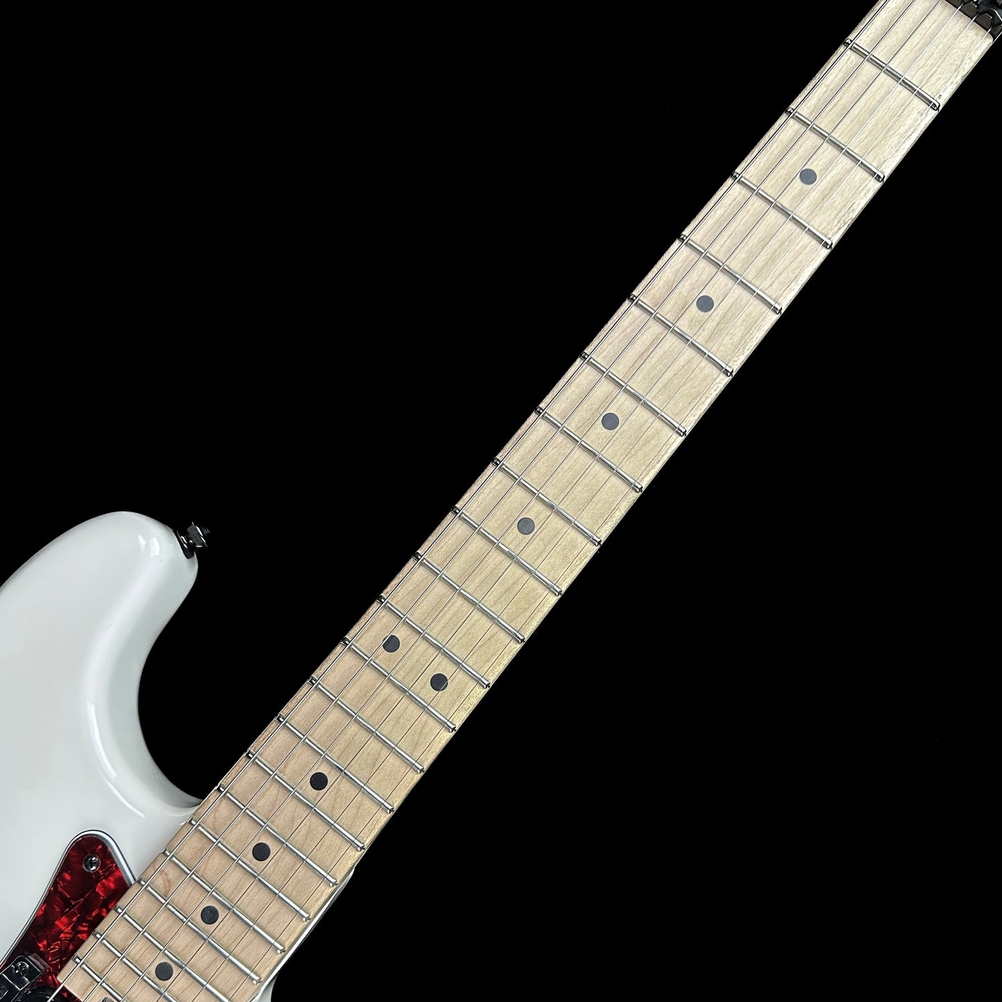 Fretboard of Used Charvel Pro-Mod So-Cal HH Style 1 Snow White.