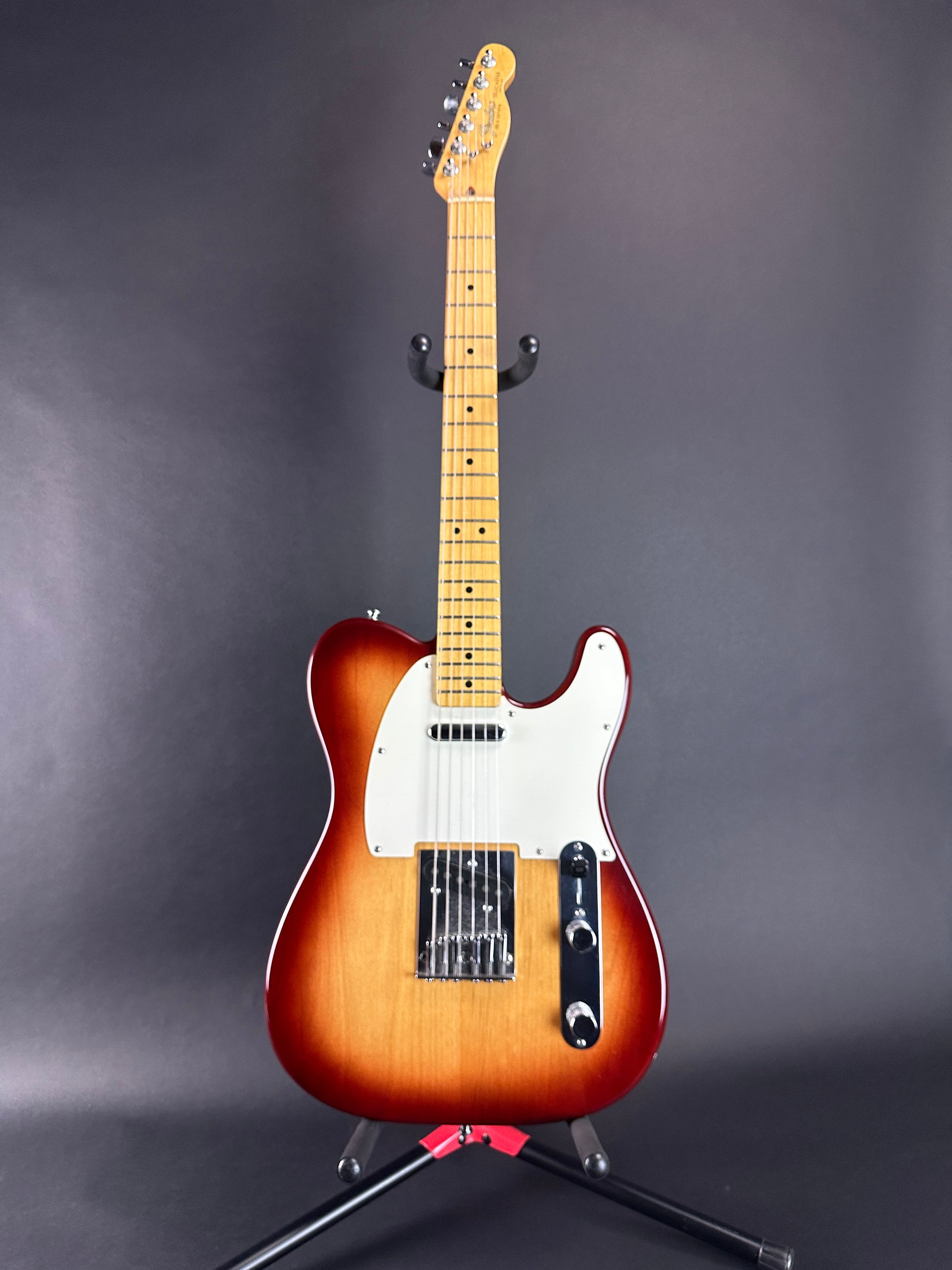 Full front of Used 1983 Fender Standard Telecaster Sunburst.