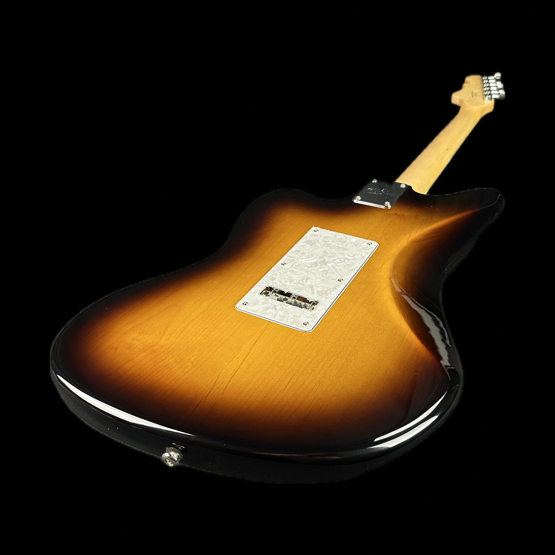 Back angle of G&L USA Doheny Tobacco Sunburst.